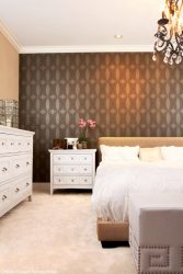 Quarto com papel de parede de duas cores 210+ Foto: Idéias de design que não deixarão ninguém indiferente