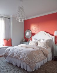 Quarto com papel de parede de duas cores 210+ Foto: Idéias de design que não deixarão ninguém indiferente