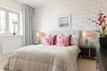 Quarto com papel de parede de duas cores 210+ Foto: Idéias de design que não deixarão ninguém indiferente