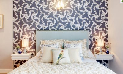 Quarto com papel de parede de duas cores 210+ Foto: Idéias de design que não deixarão ninguém indiferente