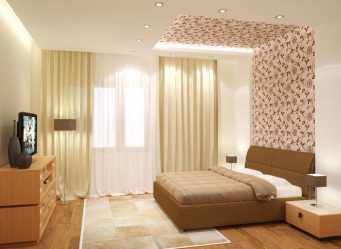 Quarto com papel de parede de duas cores 210+ Foto: Idéias de design que não deixarão ninguém indiferente