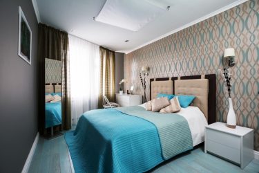 Quarto com papel de parede de duas cores 210+ Foto: Idéias de design que não deixarão ninguém indiferente