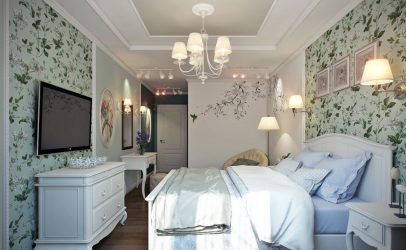 Quarto com papel de parede de duas cores 210+ Foto: Idéias de design que não deixarão ninguém indiferente