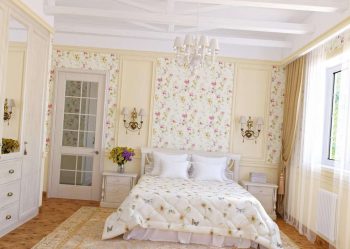 Quarto com papel de parede de duas cores 210+ Foto: Idéias de design que não deixarão ninguém indiferente