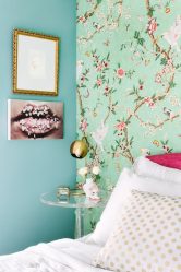Quarto com papel de parede de duas cores 210+ Foto: Idéias de design que não deixarão ninguém indiferente