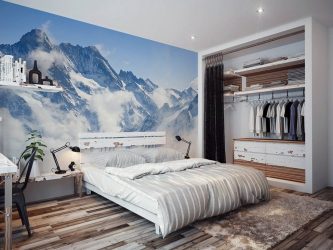Quarto com papel de parede de duas cores 210+ Foto: Idéias de design que não deixarão ninguém indiferente