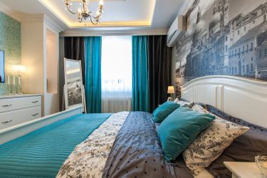 Quarto com papel de parede de duas cores 210+ Foto: Idéias de design que não deixarão ninguém indiferente