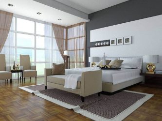 Quarto com papel de parede de duas cores 210+ Foto: Idéias de design que não deixarão ninguém indiferente