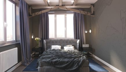 Quarto com papel de parede de duas cores 210+ Foto: Idéias de design que não deixarão ninguém indiferente