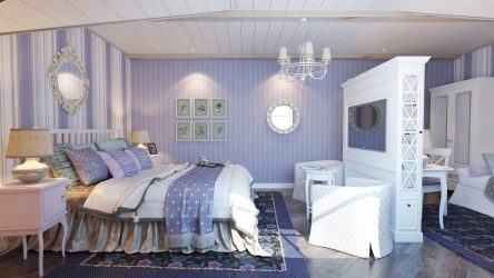 Quarto com papel de parede de duas cores 210+ Foto: Idéias de design que não deixarão ninguém indiferente
