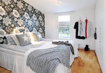Quarto com papel de parede de duas cores 210+ Foto: Idéias de design que não deixarão ninguém indiferente