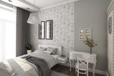 Quarto com papel de parede de duas cores 210+ Foto: Idéias de design que não deixarão ninguém indiferente