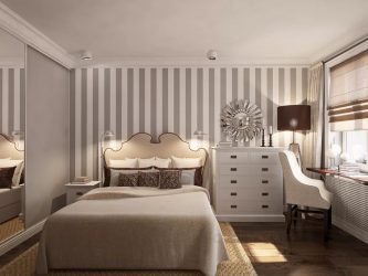 Quarto com papel de parede de duas cores 210+ Foto: Idéias de design que não deixarão ninguém indiferente