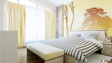 Quarto com papel de parede de duas cores 210+ Foto: Idéias de design que não deixarão ninguém indiferente