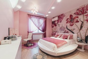 Quarto com papel de parede de duas cores 210+ Foto: Idéias de design que não deixarão ninguém indiferente