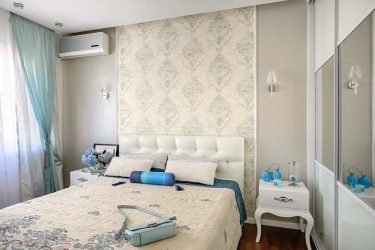 Quarto com papel de parede de duas cores 210+ Foto: Idéias de design que não deixarão ninguém indiferente