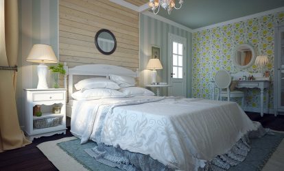 Quarto com papel de parede de duas cores 210+ Foto: Idéias de design que não deixarão ninguém indiferente