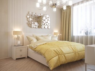 Quarto com papel de parede de duas cores 210+ Foto: Idéias de design que não deixarão ninguém indiferente