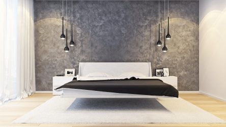 Quarto com papel de parede de duas cores 210+ Foto: Idéias de design que não deixarão ninguém indiferente
