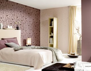 Quarto com papel de parede de duas cores 210+ Foto: Idéias de design que não deixarão ninguém indiferente