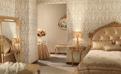 Quarto com papel de parede de duas cores 210+ Foto: Idéias de design que não deixarão ninguém indiferente
