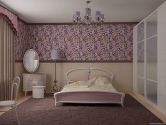 Quarto com papel de parede de duas cores 210+ Foto: Idéias de design que não deixarão ninguém indiferente