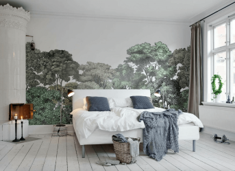 Quarto com papel de parede de duas cores 210+ Foto: Idéias de design que não deixarão ninguém indiferente