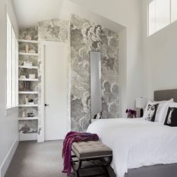Quarto com papel de parede de duas cores 210+ Foto: Idéias de design que não deixarão ninguém indiferente