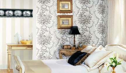 Quarto com papel de parede de duas cores 210+ Foto: Idéias de design que não deixarão ninguém indiferente