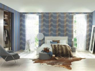 Quarto com papel de parede de duas cores 210+ Foto: Idéias de design que não deixarão ninguém indiferente