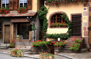 Exemplos de sucesso da transformação da fachada da casa com a ajuda de persianas para janelas (madeira, metal, plástico). Tornar simples e bonito (+ Avaliações)