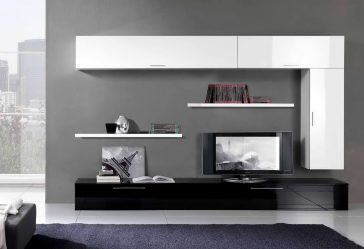 Paredes modernas na sala de estar (370+ Photos): Modern room style
