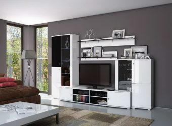 Paredes modernas na sala de estar (370+ Photos): Modern room style