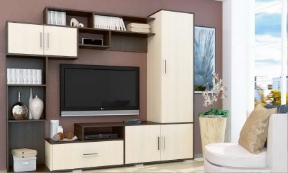 Paredes modernas na sala de estar (370+ Photos): Modern room style