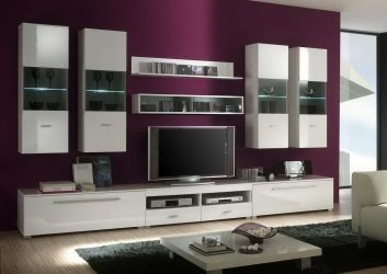 Paredes modernas na sala de estar (370+ Photos): Modern room style