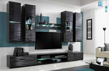Paredes modernas na sala de estar (370+ Photos): Modern room style
