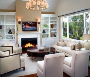 Paredes modernas na sala de estar (370+ Photos): Modern room style