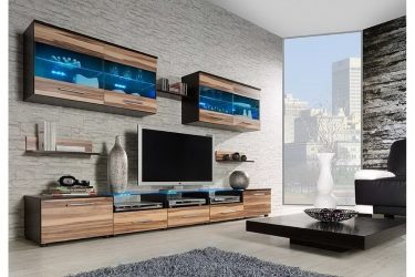 Paredes modernas na sala de estar (370+ Photos): Modern room style