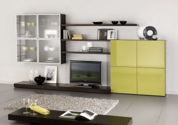 Paredes modernas na sala de estar (370+ Photos): Modern room style