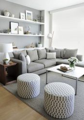 Paredes modernas na sala de estar (370+ Photos): Modern room style