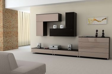 Paredes modernas na sala de estar (370+ Photos): Modern room style