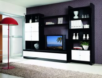 Paredes modernas na sala de estar (370+ Photos): Modern room style