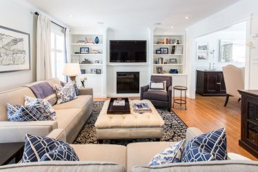 Paredes modernas na sala de estar (370+ Photos): Modern room style