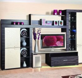 Paredes modernas na sala de estar (370+ Photos): Modern room style