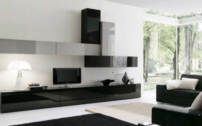 Paredes modernas na sala de estar (370+ Photos): Modern room style