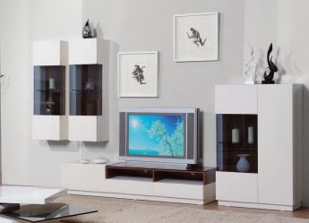 Paredes modernas na sala de estar (370+ Photos): Modern room style