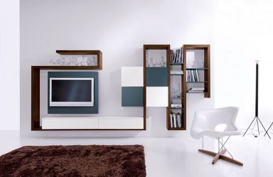 Paredes modernas na sala de estar (370+ Photos): Modern room style