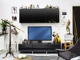 Paredes modernas na sala de estar (370+ Photos): Modern room style