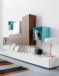 Paredes modernas na sala de estar (370+ Photos): Modern room style