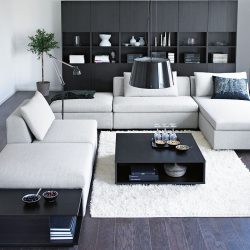 Paredes modernas na sala de estar (370+ Photos): Modern room style